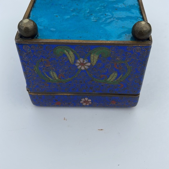 Vintage Chinese cigarette cloisonné box metal - Picture 8 of 16